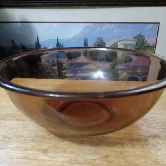🍜2 Pyrex Set Amber Nesting Mixing Bowl🇺🇸🍲12"+10",Nice Vintage,A Nice Gift.🎁 - Picture 11 of 14